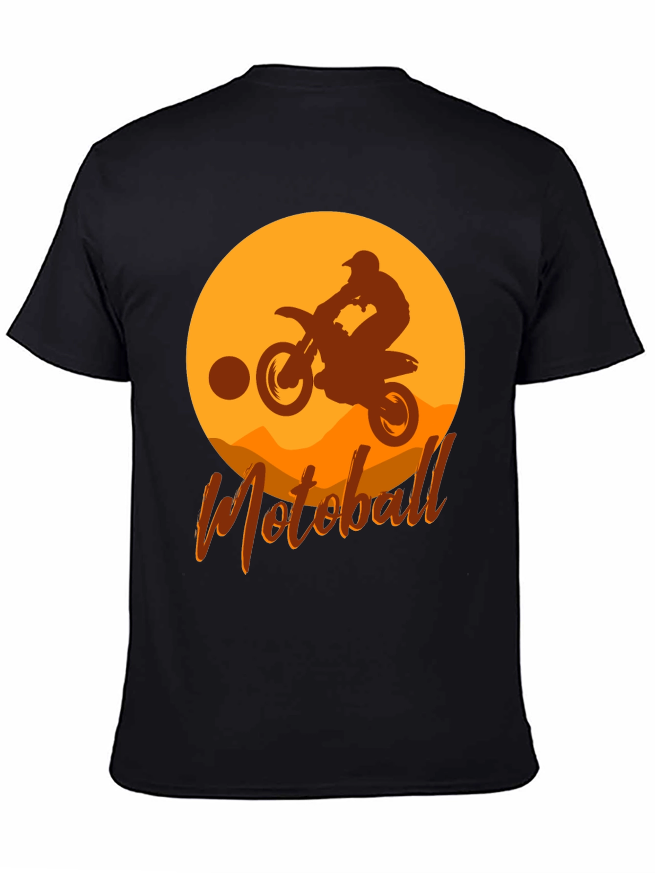 Motoball Silhouette T-Shirt - Dirt Bike Rider Design