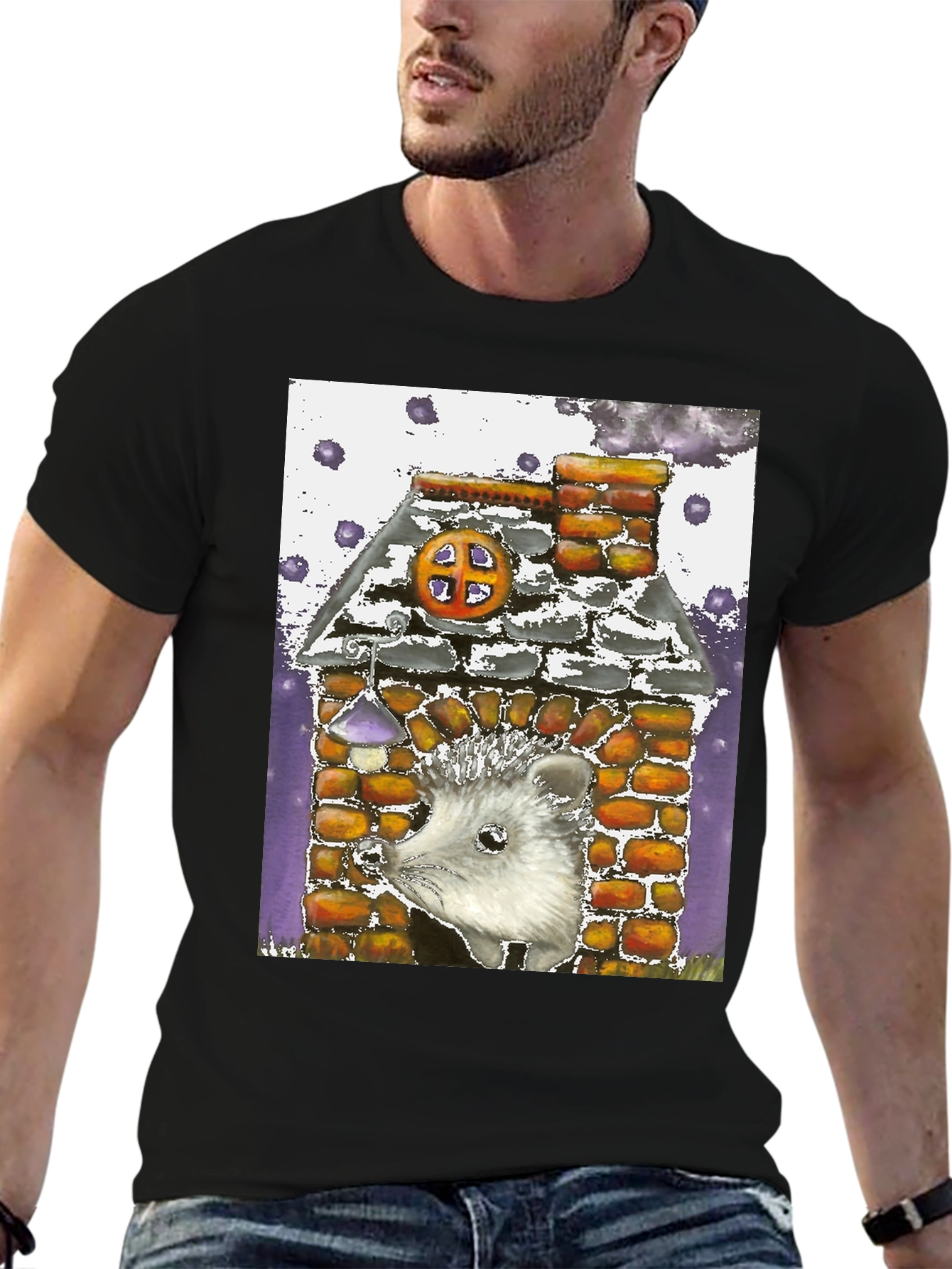 Hedgehog in Brick House T-Shirt