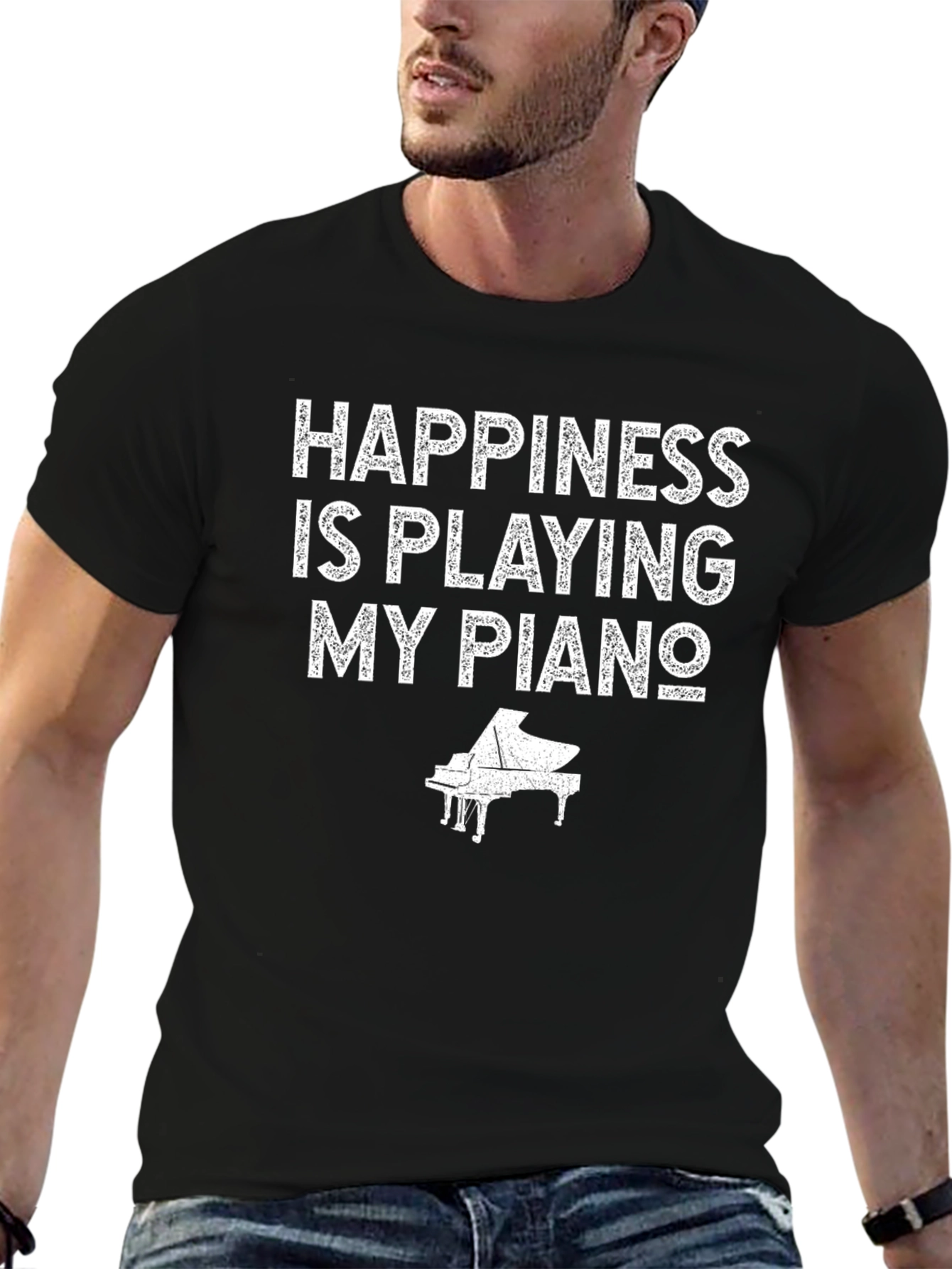 Happiness is Playing My Piano Graphic Tee