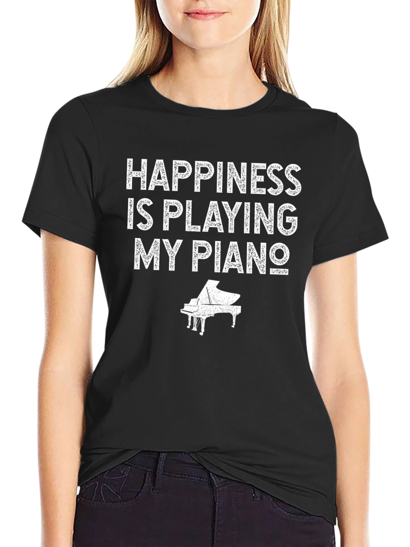 Happiness is Playing My Piano Graphic Tee