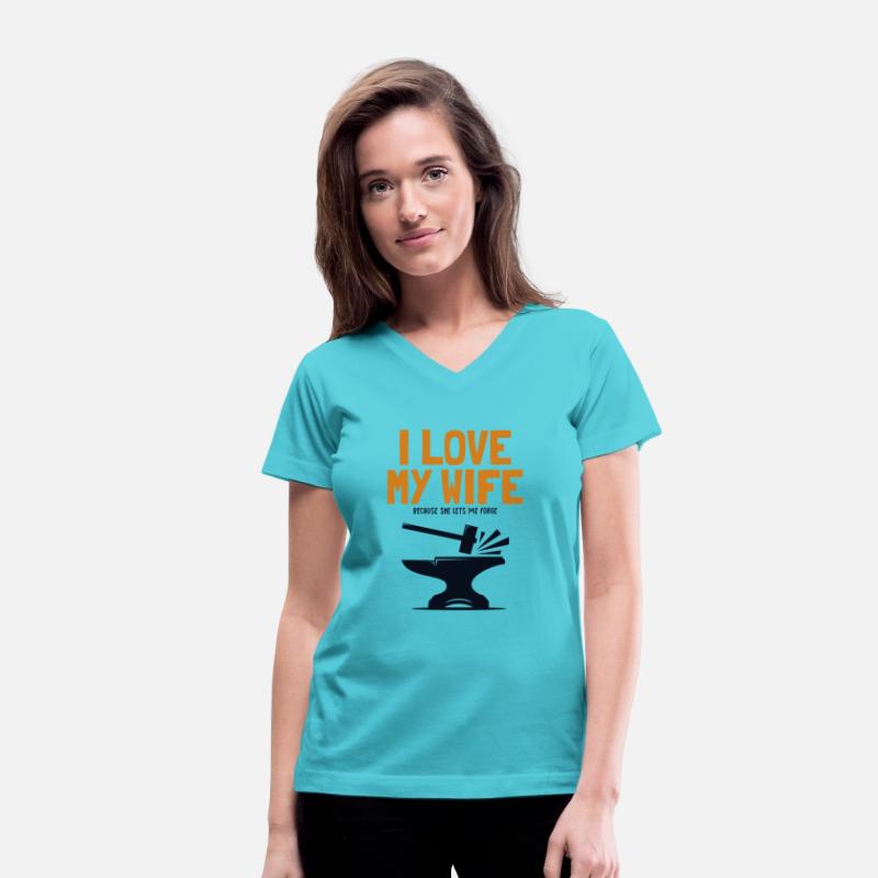 I love my Wife Blacksmith Anvil Hobby Legend