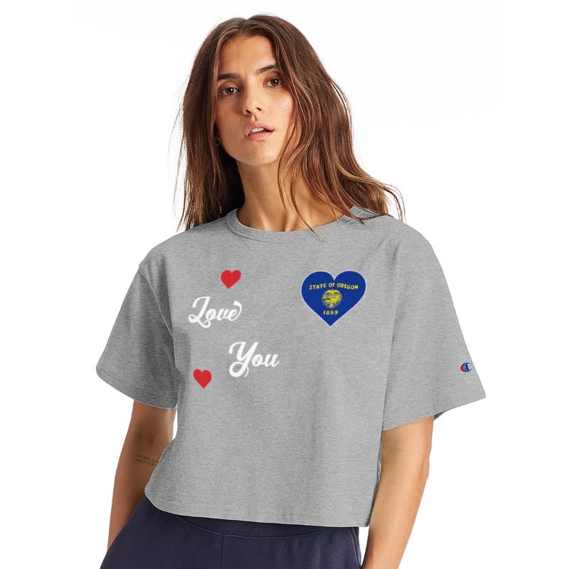 I Love Oregon USA With Oregon Flag In a Heart Prem