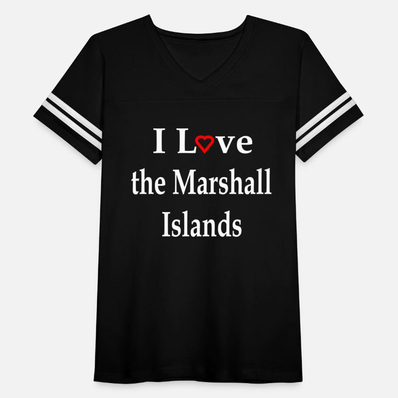 I Love the Marshall Islands Red Heart text w
