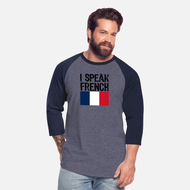 i speak French funny gift for travel France flag