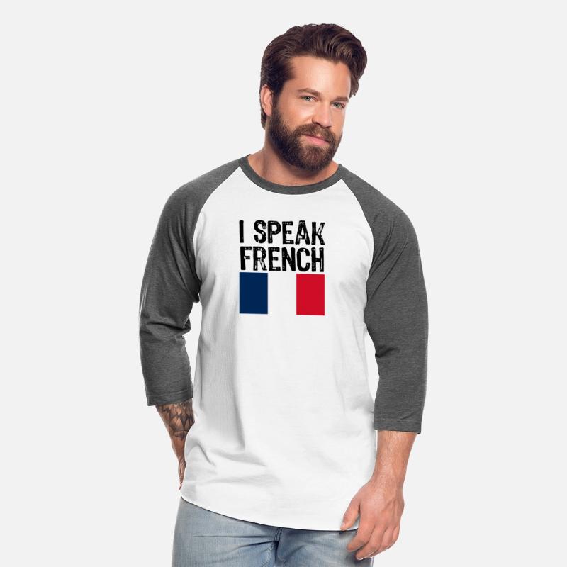 i speak French funny gift for travel France flag