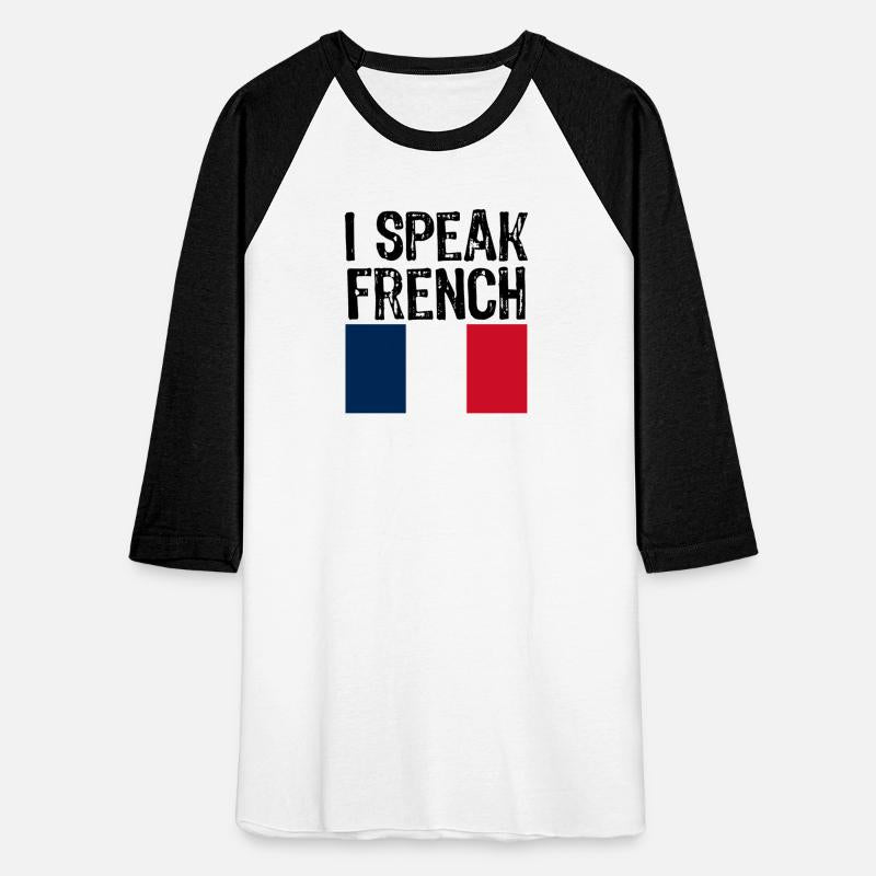i speak French funny gift for travel France flag