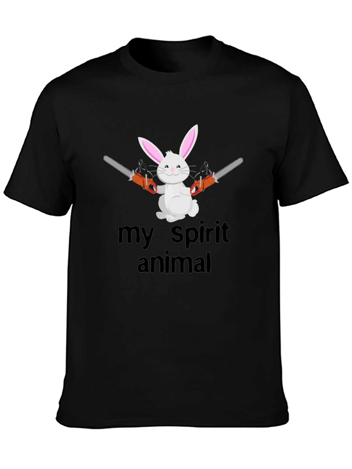 My Spirit Animal Bunny Chainsaw Graphic Tee