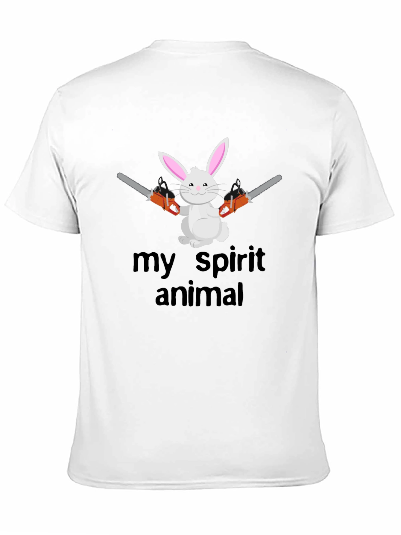 My Spirit Animal Bunny Chainsaw Graphic Tee