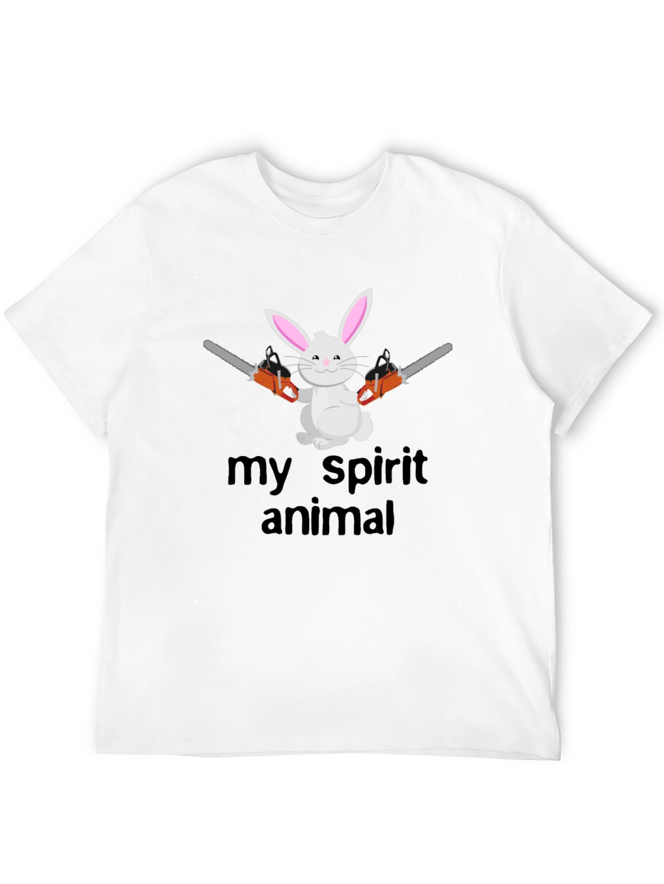 My Spirit Animal Bunny Chainsaw Graphic Tee