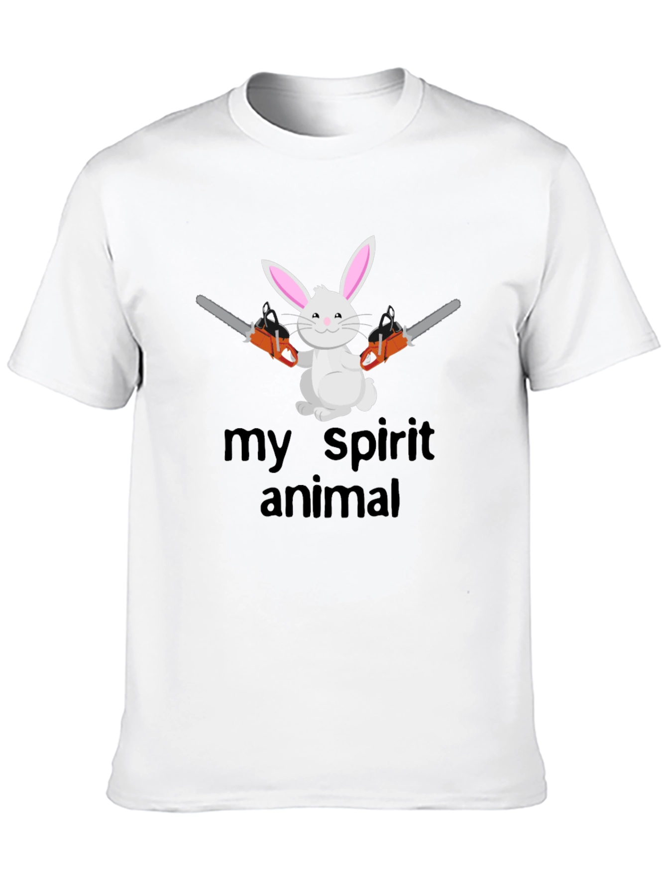 My Spirit Animal Bunny Chainsaw Graphic Tee