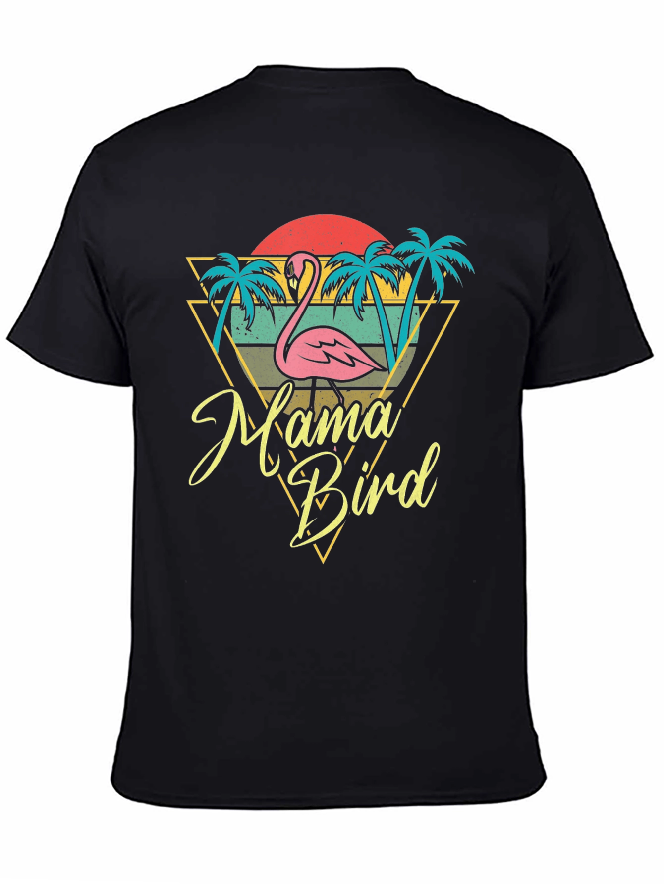 Mama Bird Flamingo Graphic Tee - Tropical Style