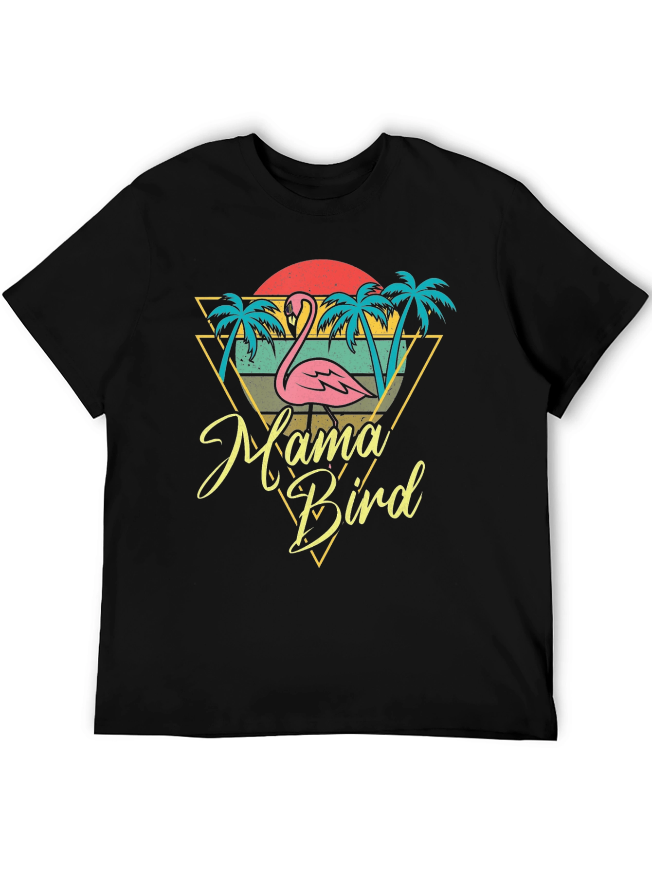 Mama Bird Flamingo Graphic Tee - Tropical Style