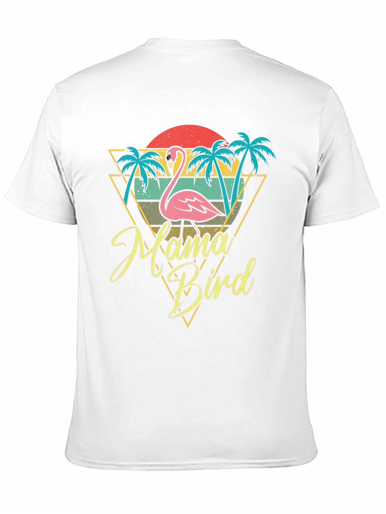 Mama Bird Flamingo Graphic Tee - Tropical Style