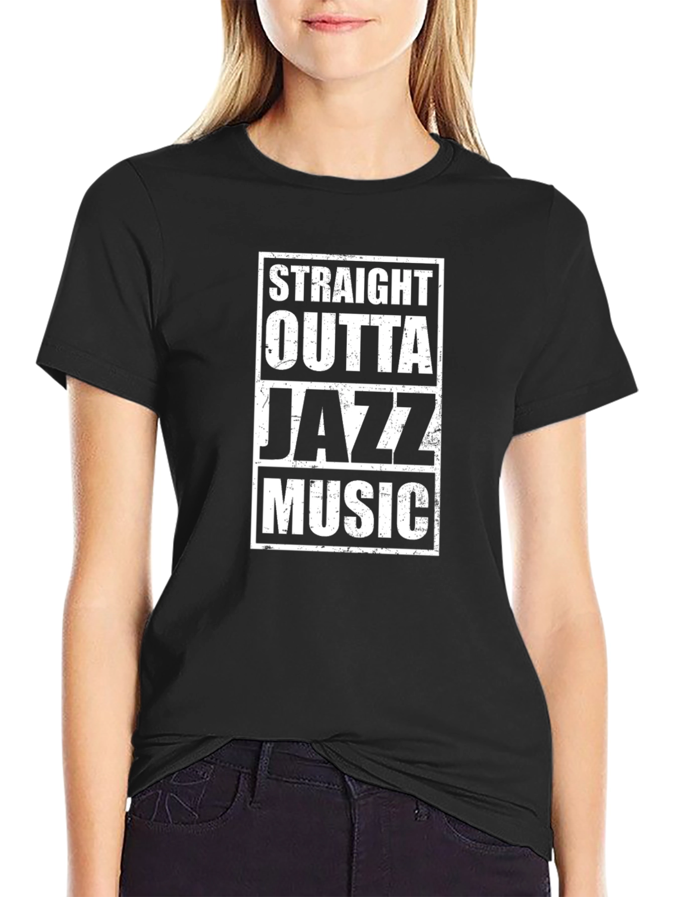 Straight Outta Jazz Music Graphic T-Shirt