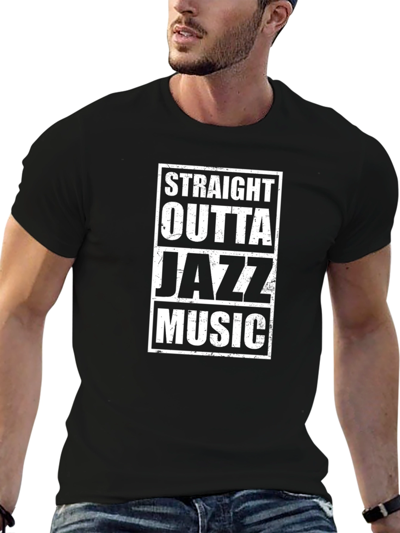 Straight Outta Jazz Music Graphic T-Shirt