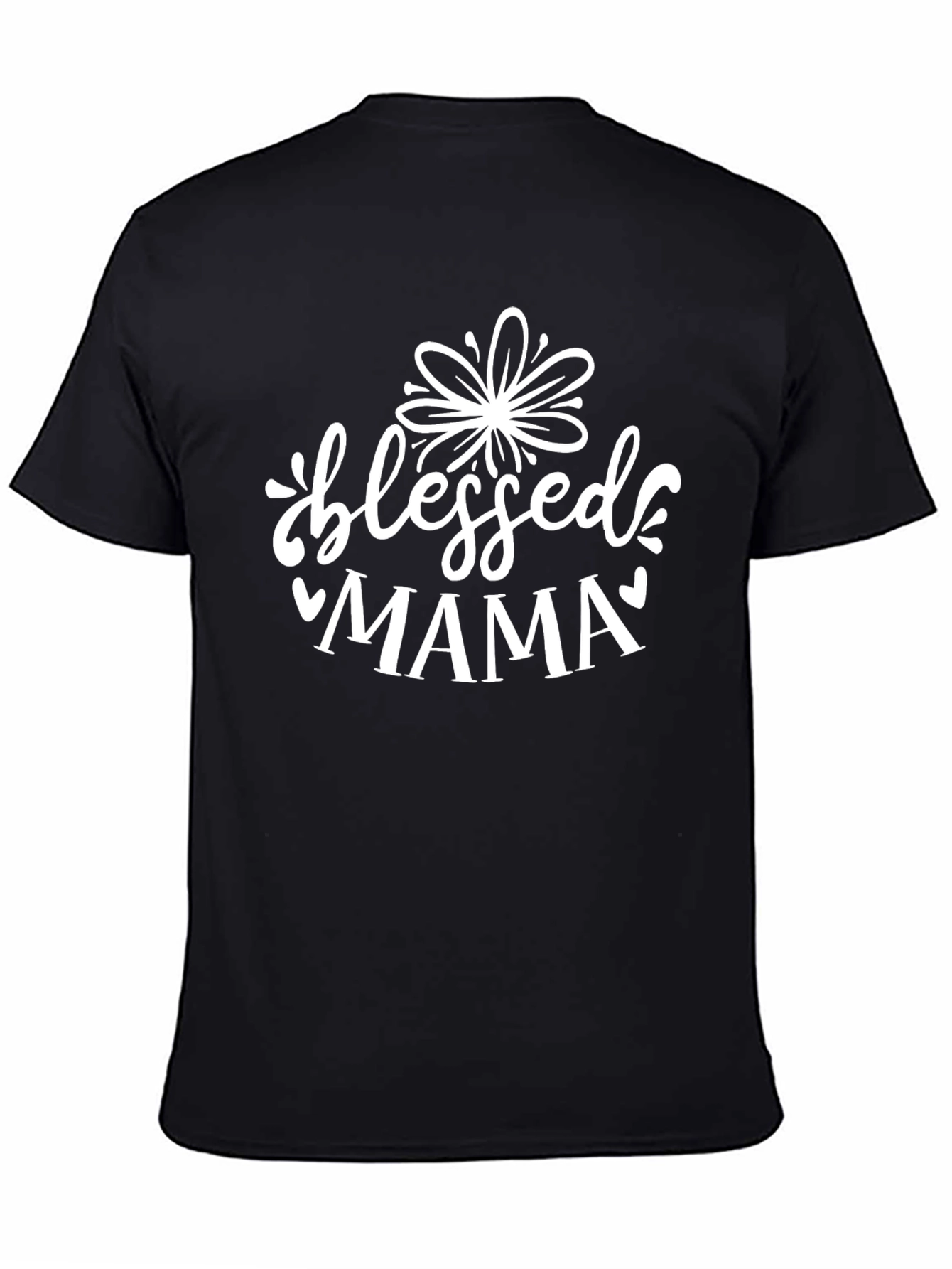 Blessed Mama Graphic Tee - Black T-Shirt