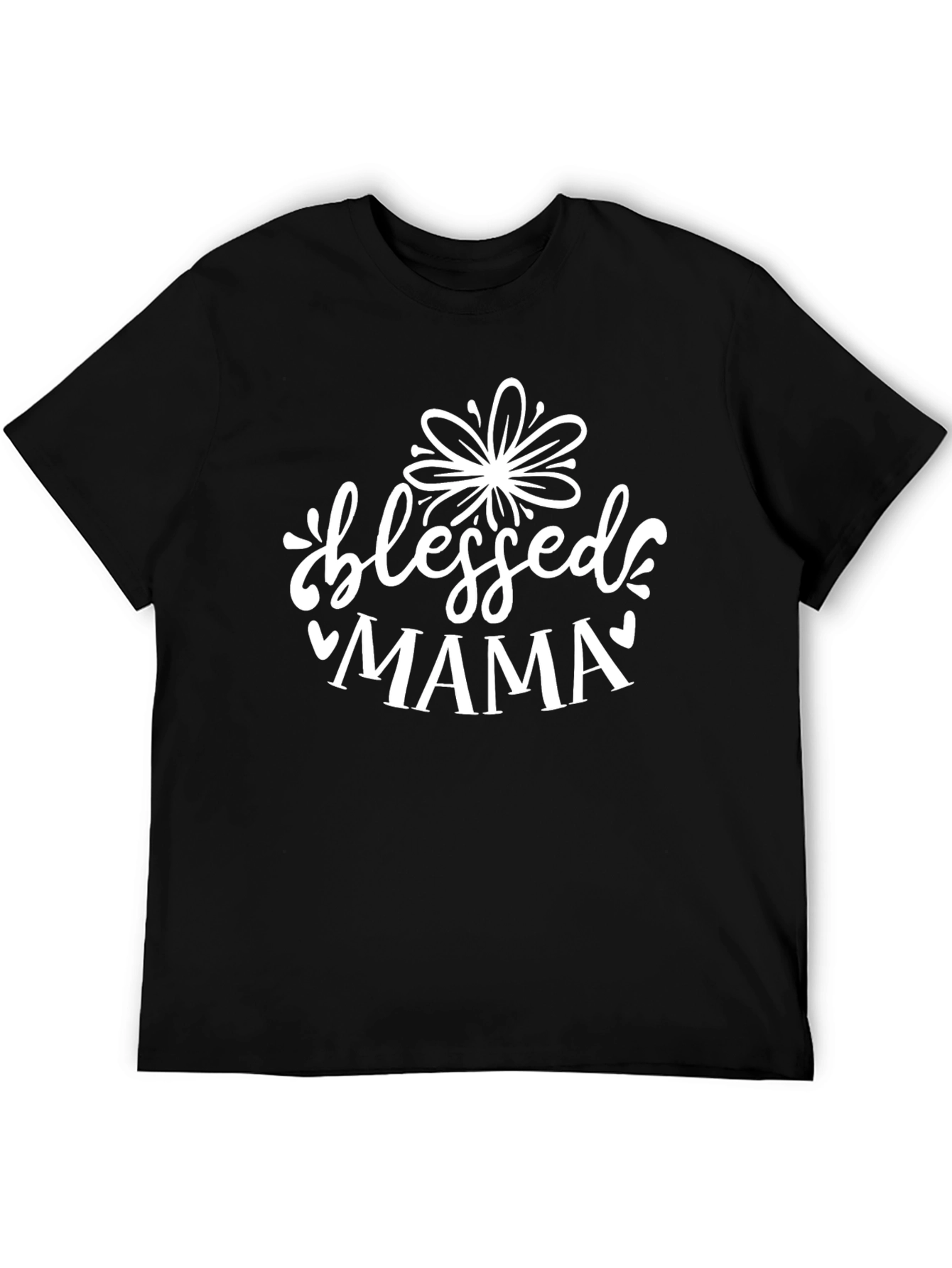 Blessed Mama Graphic Tee - Black T-Shirt