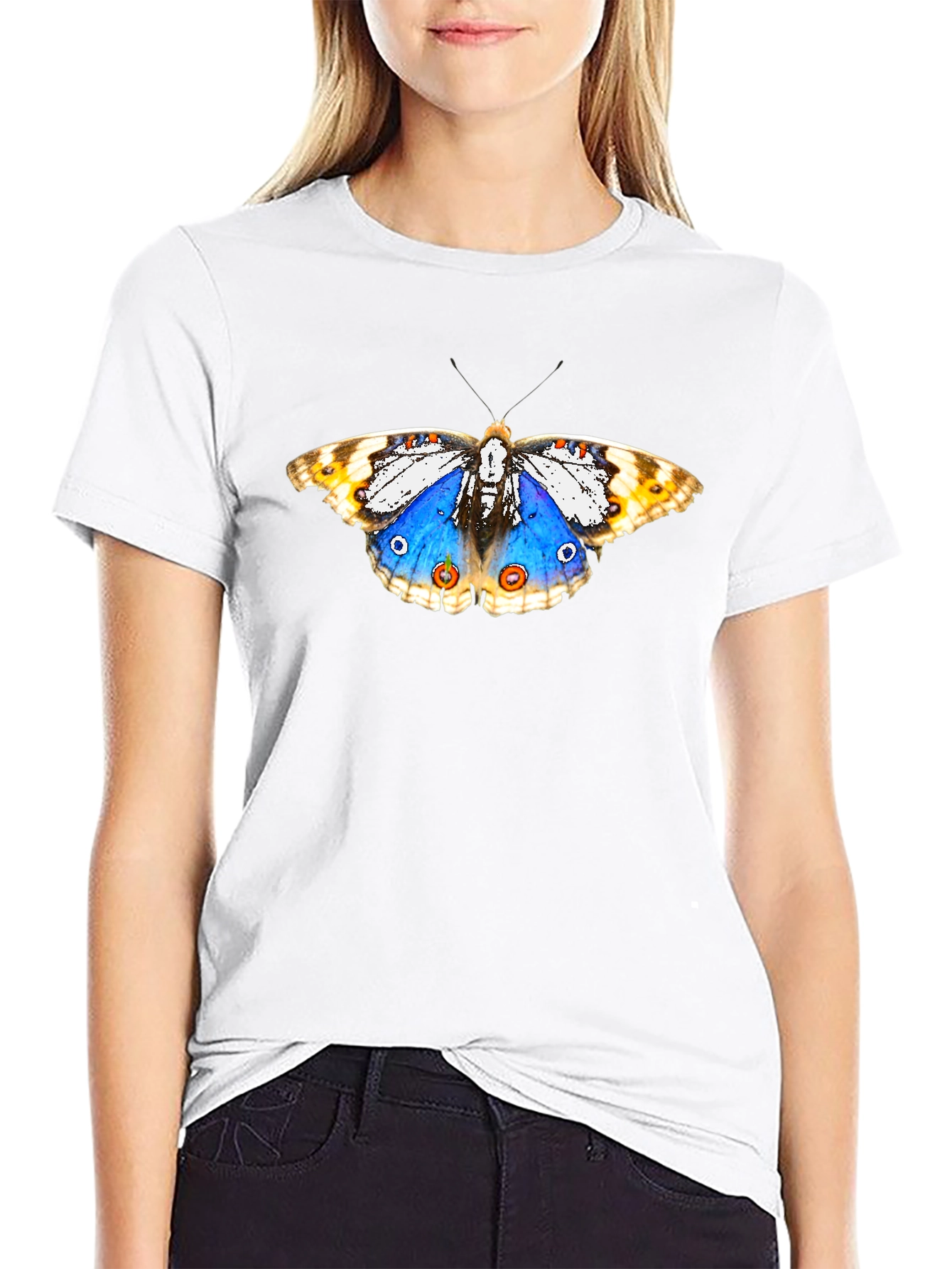 Butterfly Graphic T-Shirt - Stylish Black Tee