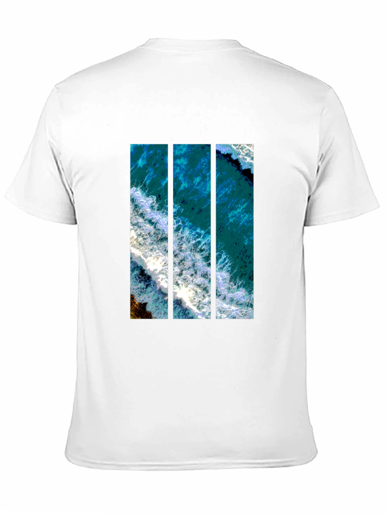 Ocean View Graphic Print Mens Black T-Shirt