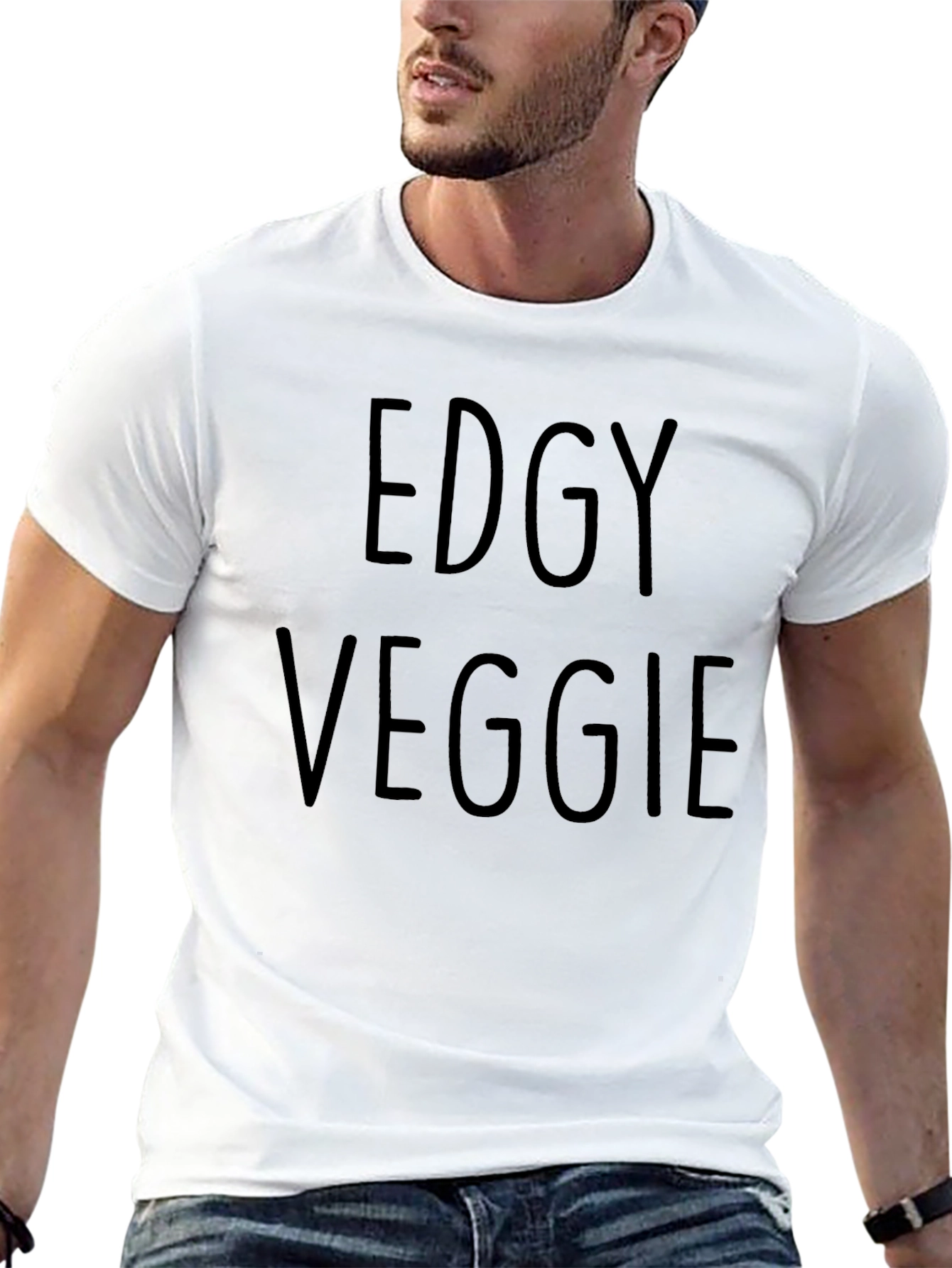 Edgy Veggie Black T-Shirt