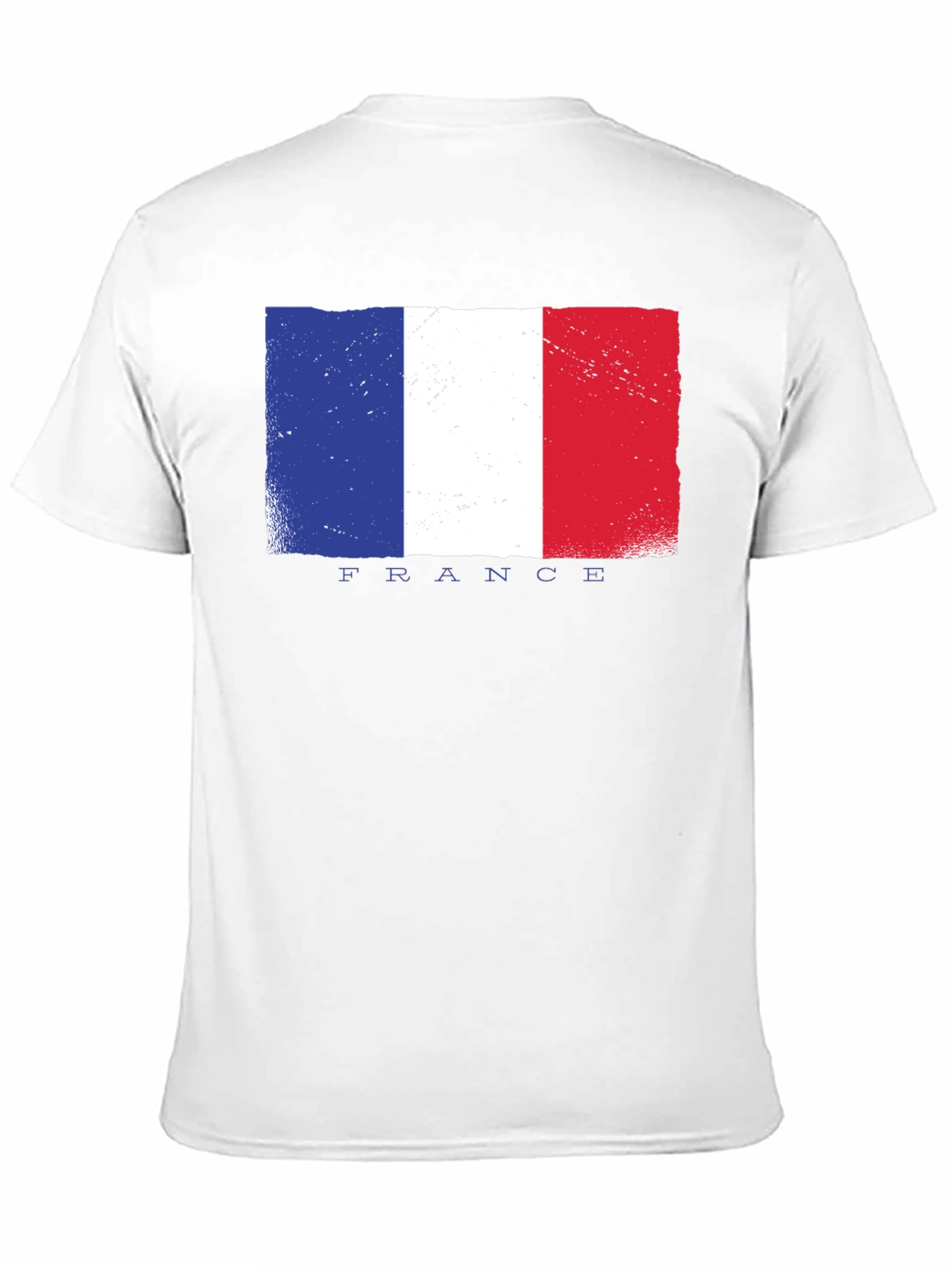 France Flag Graphic Tee - Black Cotton T-Shirt