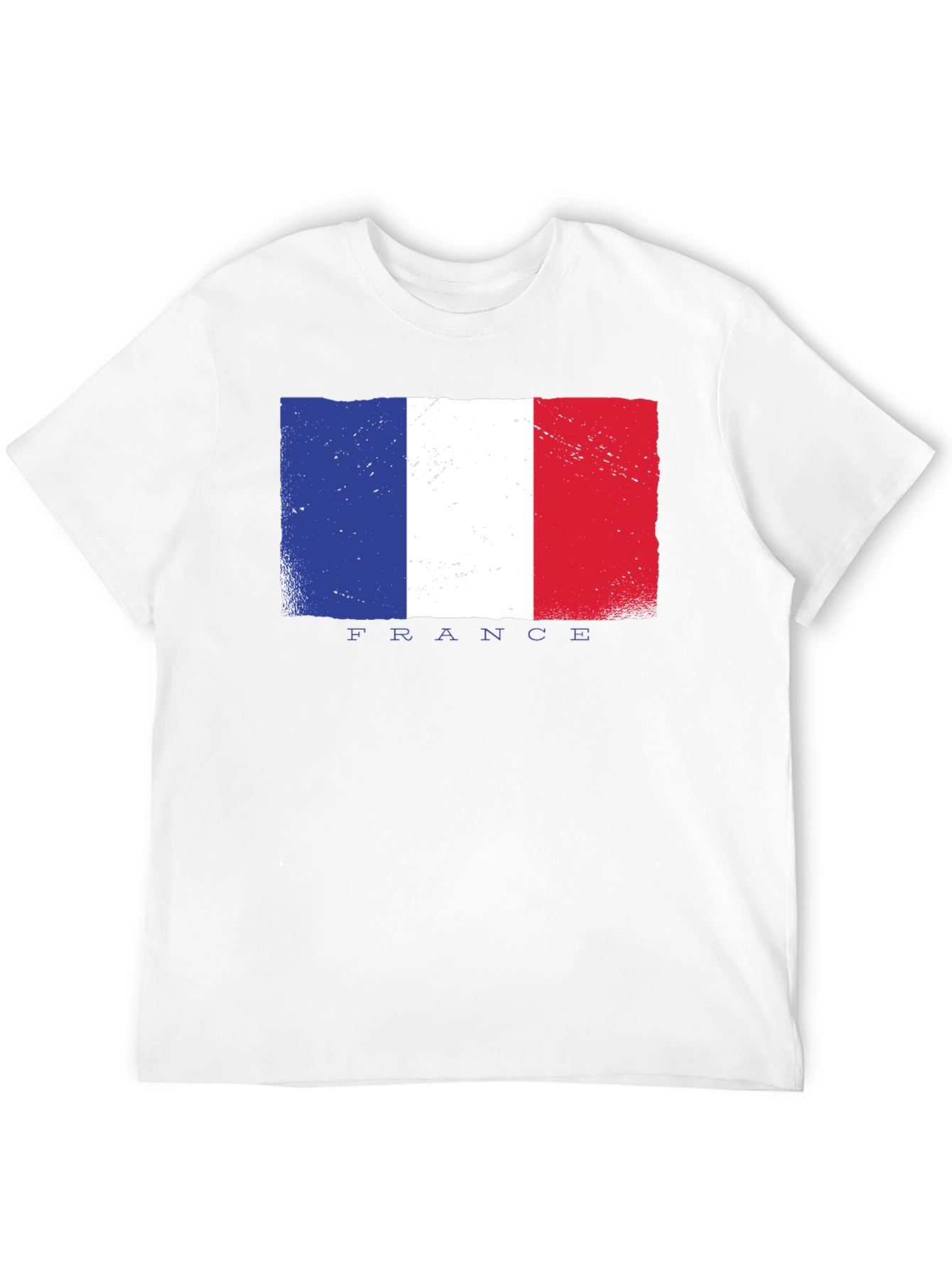 France Flag Graphic Tee - Black Cotton T-Shirt