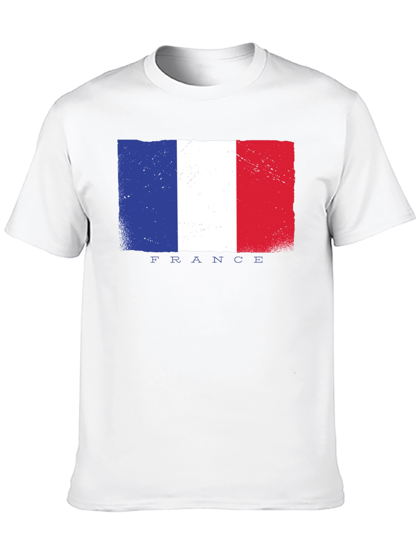 France Flag Graphic Tee - Black Cotton T-Shirt