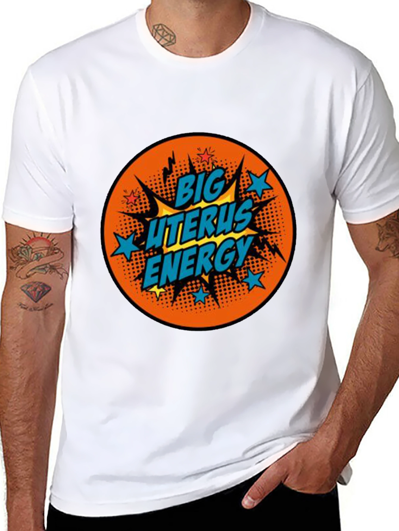 Big Uterus Energy T-Shirt - Black
