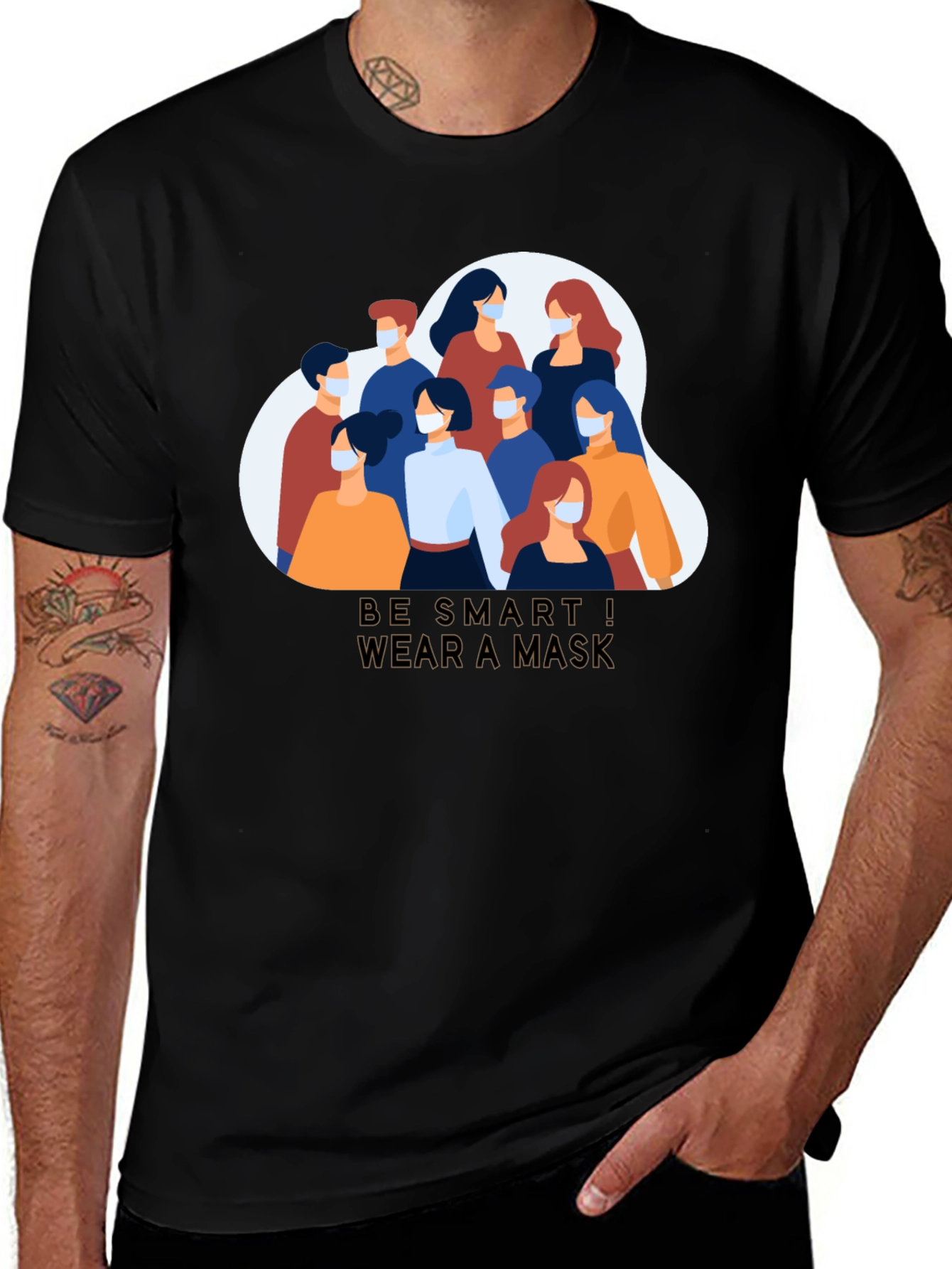 Be Smart Wear a Mask Graphic Tee