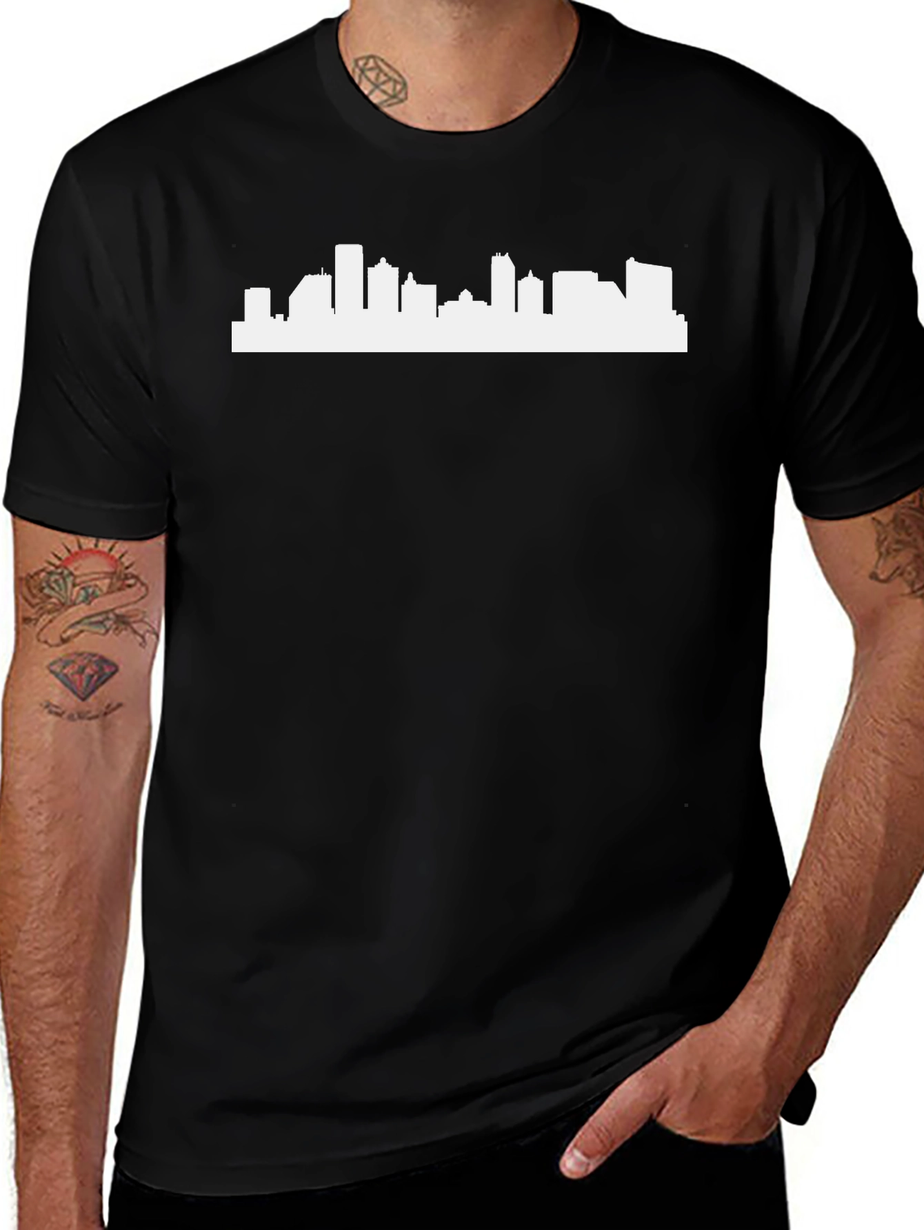 City Skyline Graphic T-Shirt - Modern Urban Design