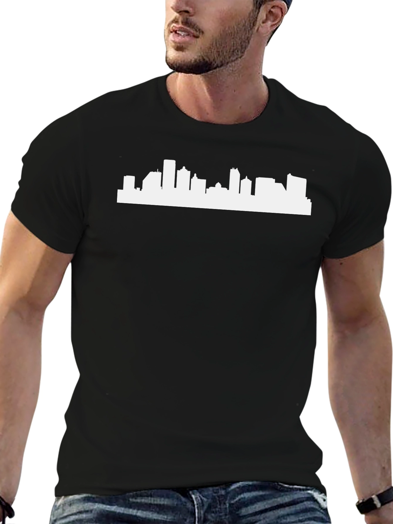 City Skyline Graphic T-Shirt - Modern Urban Design