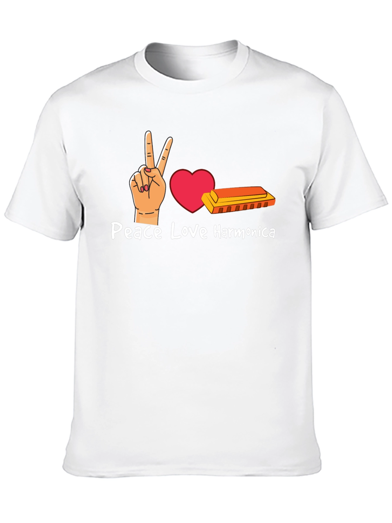 Peace Love Harmonica T-Shirt