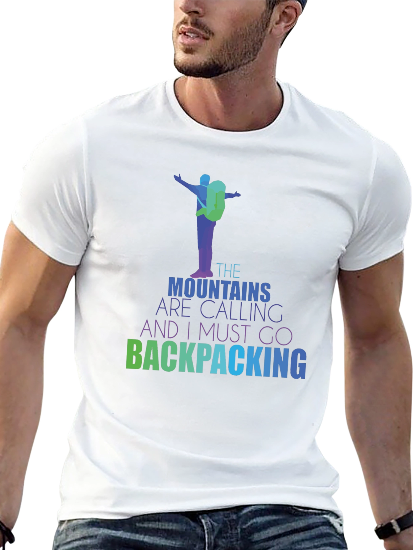 Mountains Are Calling Backpacking T-Shirt
