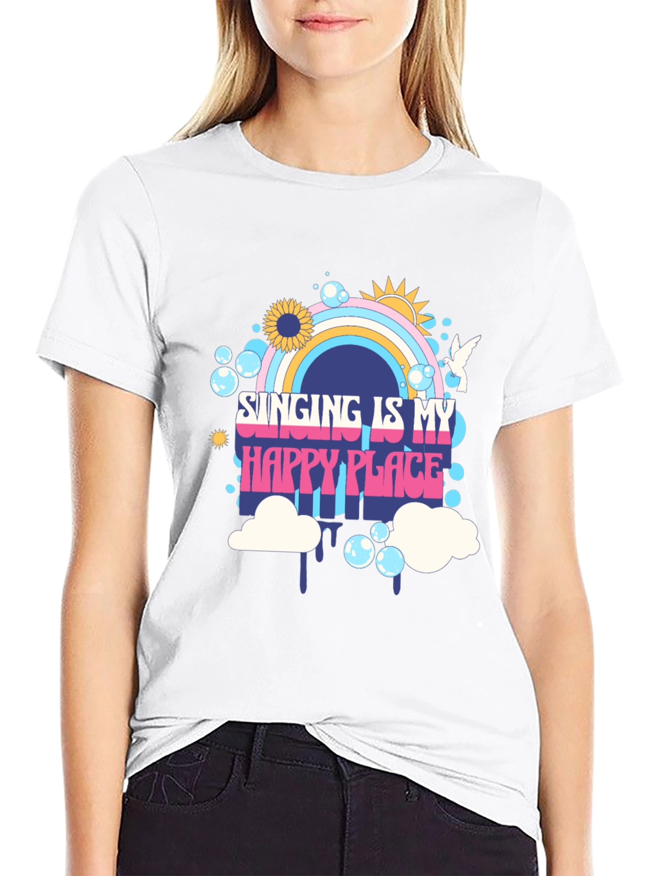 Singing Is My Happy Place Graphic Tee