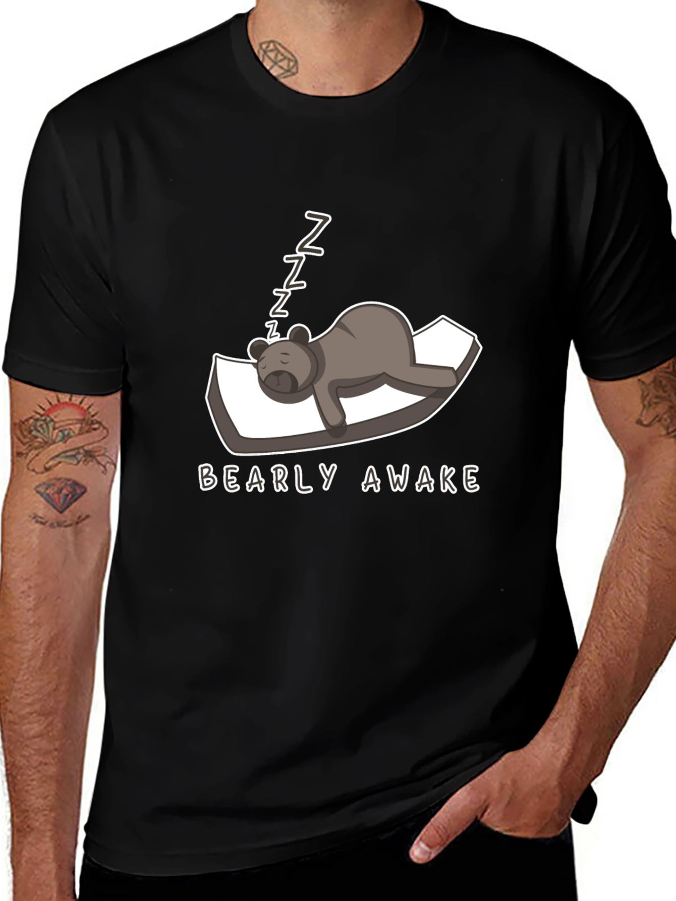 Bearly Awake T-Shirt - Funny Sleeping Bear Tee