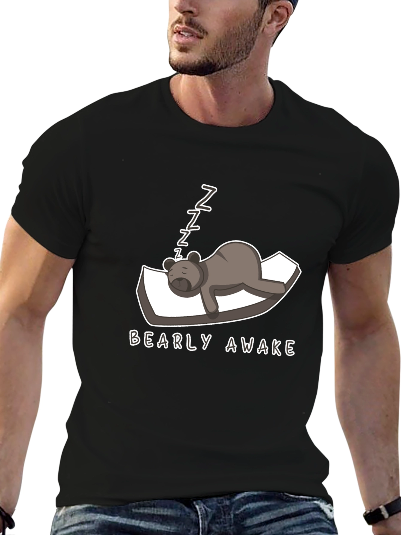 Bearly Awake T-Shirt - Funny Sleeping Bear Tee