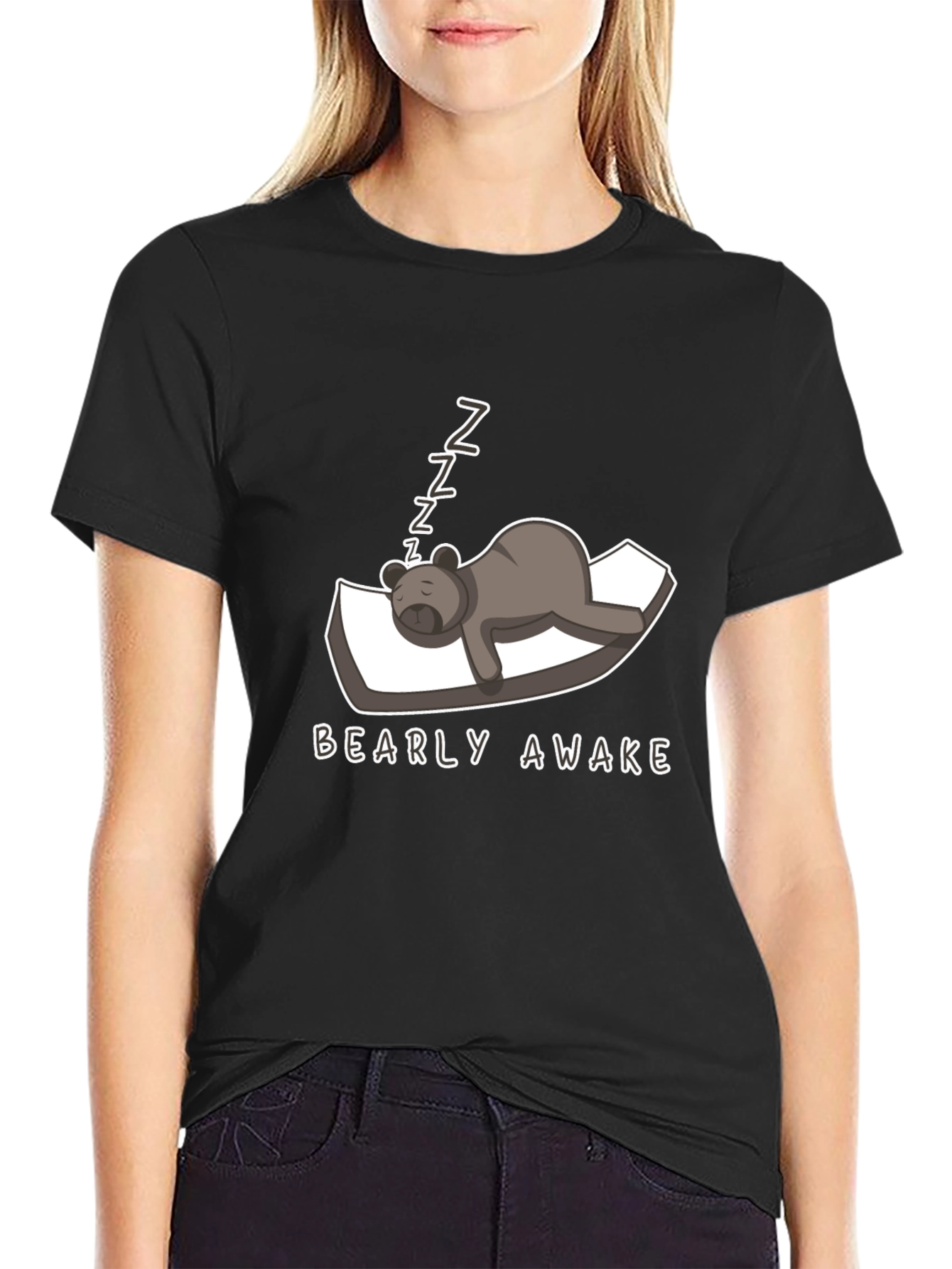 Bearly Awake T-Shirt - Funny Sleeping Bear Tee