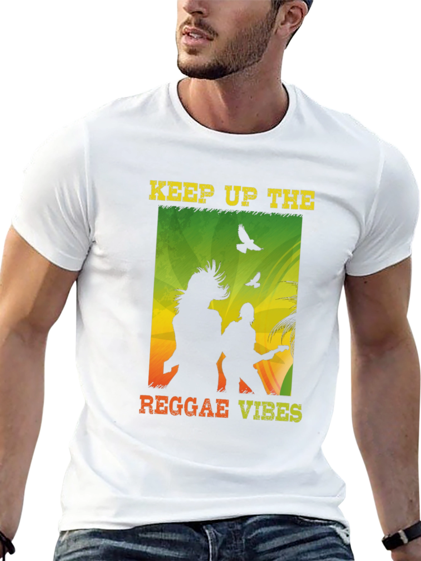 Keep Up The Reggae Vibes Graphic T-Shirt