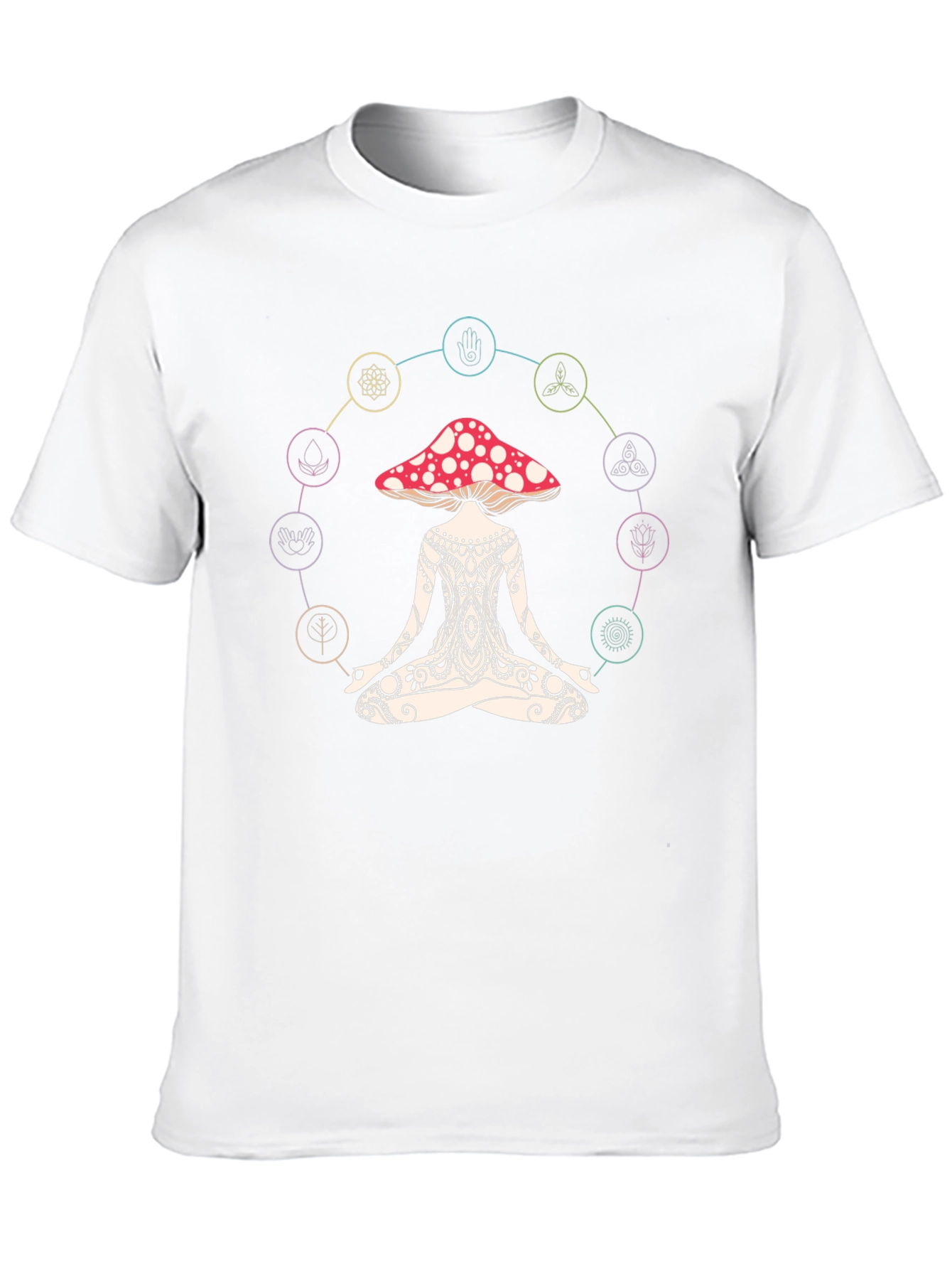 Mushroom Meditator Graphic Tee - Yoga Spiritual Shirt