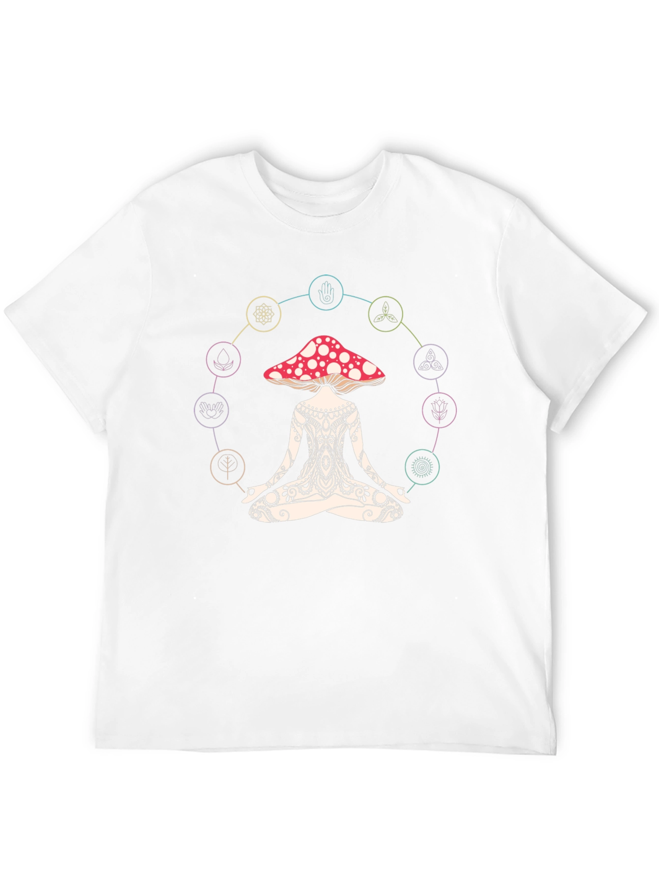 Mushroom Meditator Graphic Tee - Yoga Spiritual Shirt