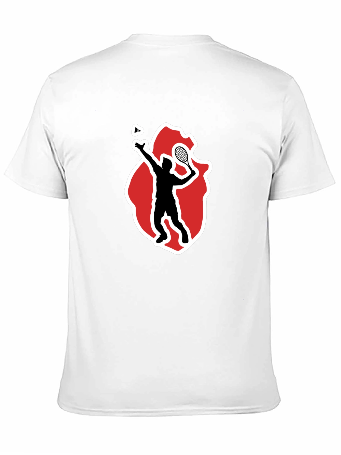 Badminton Player Graphic Tee - Sporty Black T-Shirt