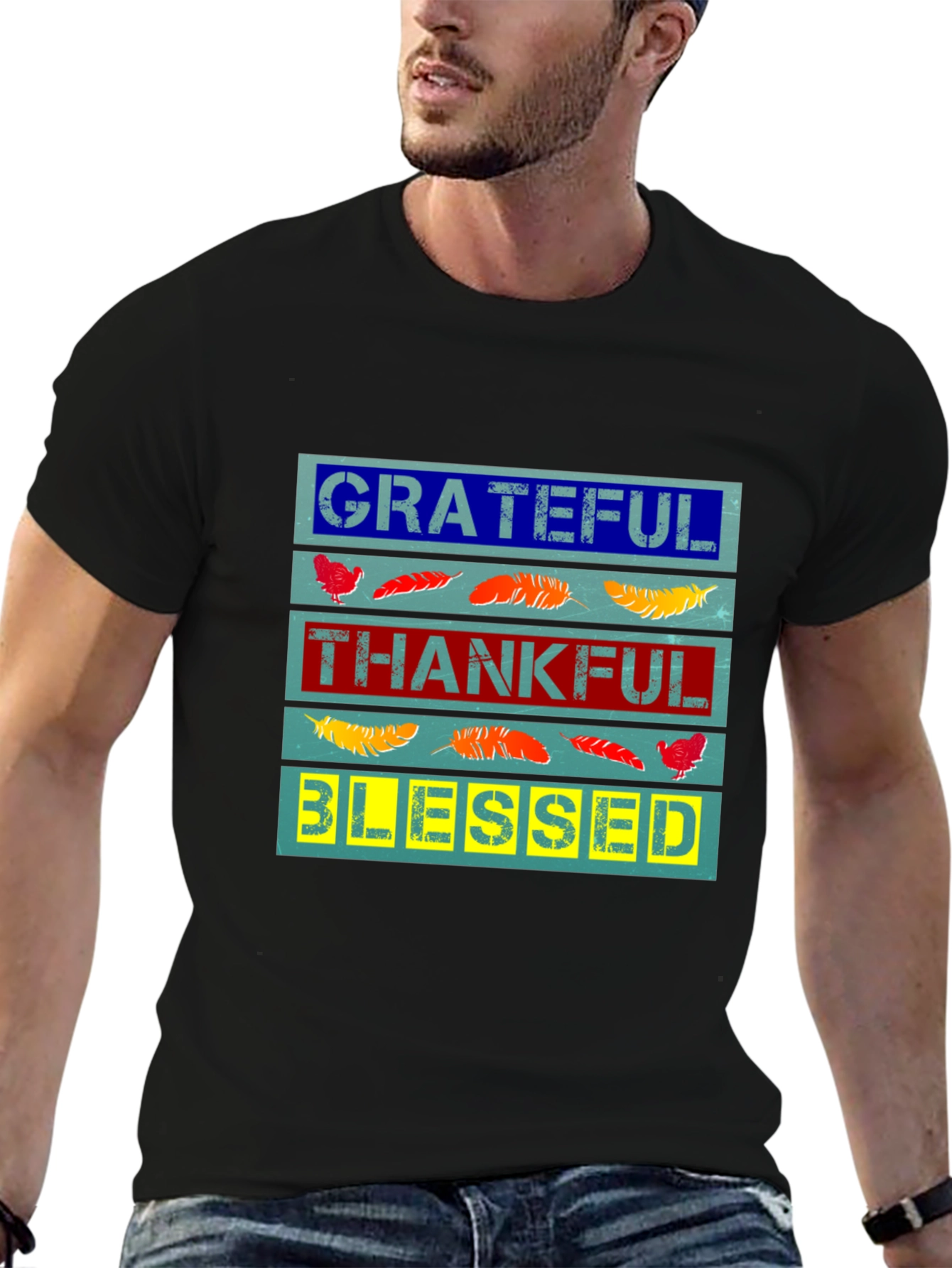 Grateful Thankful Blessed Graphic Tee