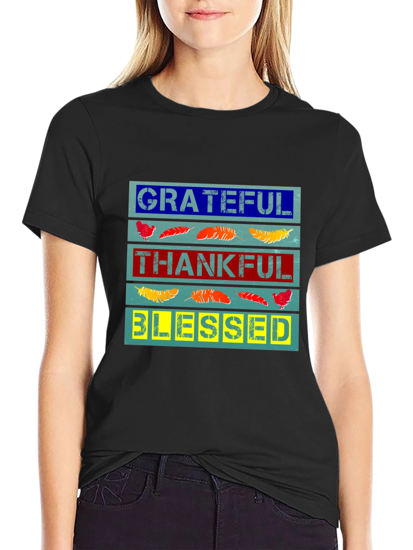 Grateful Thankful Blessed Graphic Tee