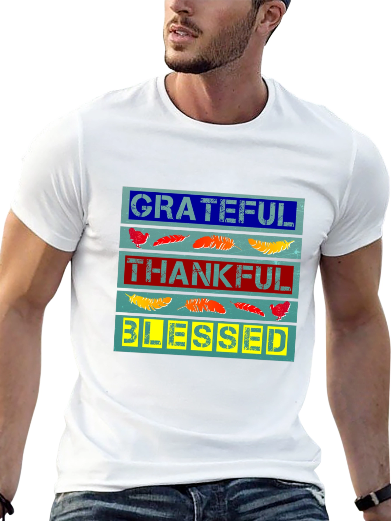 Grateful Thankful Blessed Graphic Tee