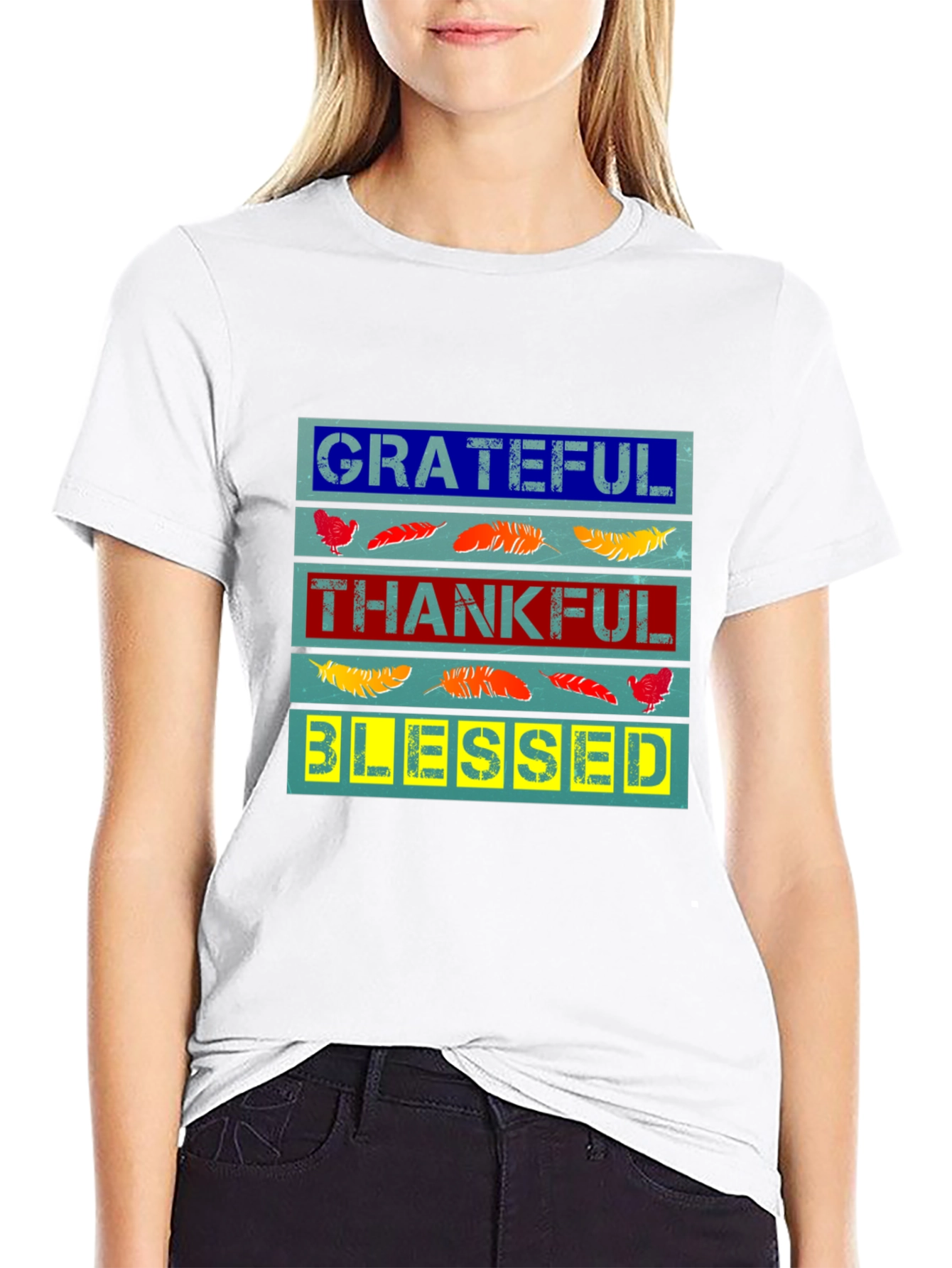 Grateful Thankful Blessed Graphic Tee