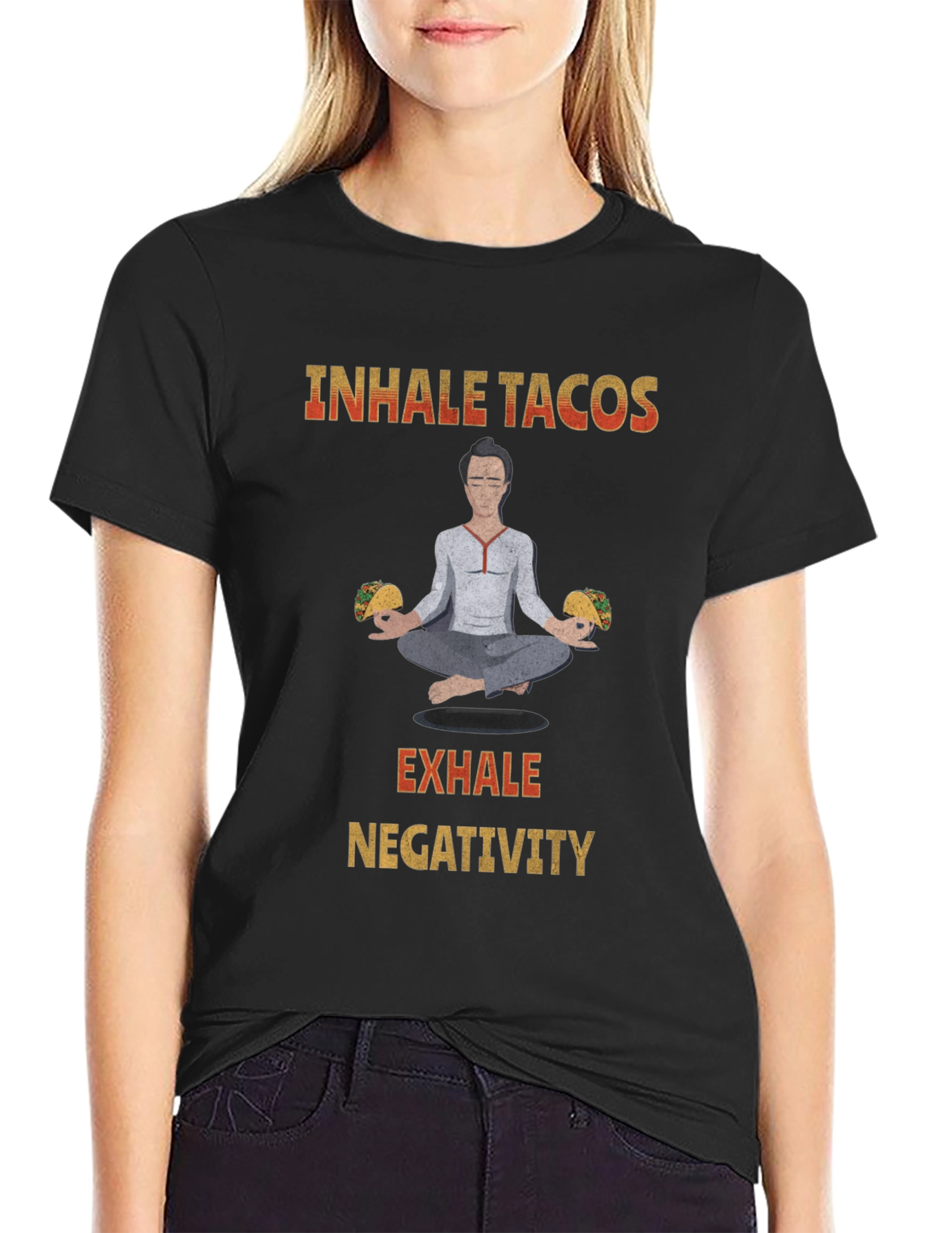 Inhale Tacos Exhale Negativity Graphic Tee