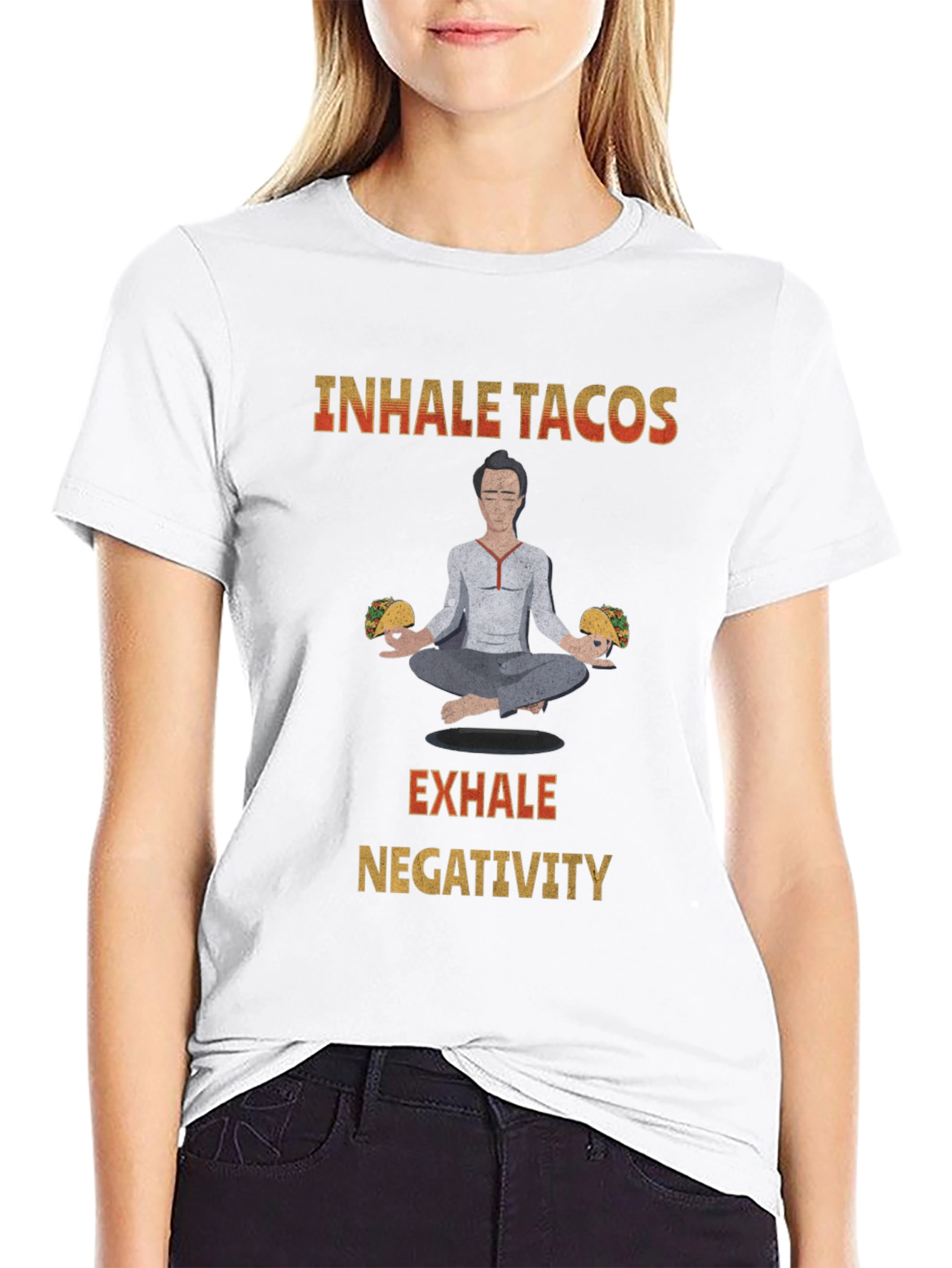 Inhale Tacos Exhale Negativity Graphic Tee