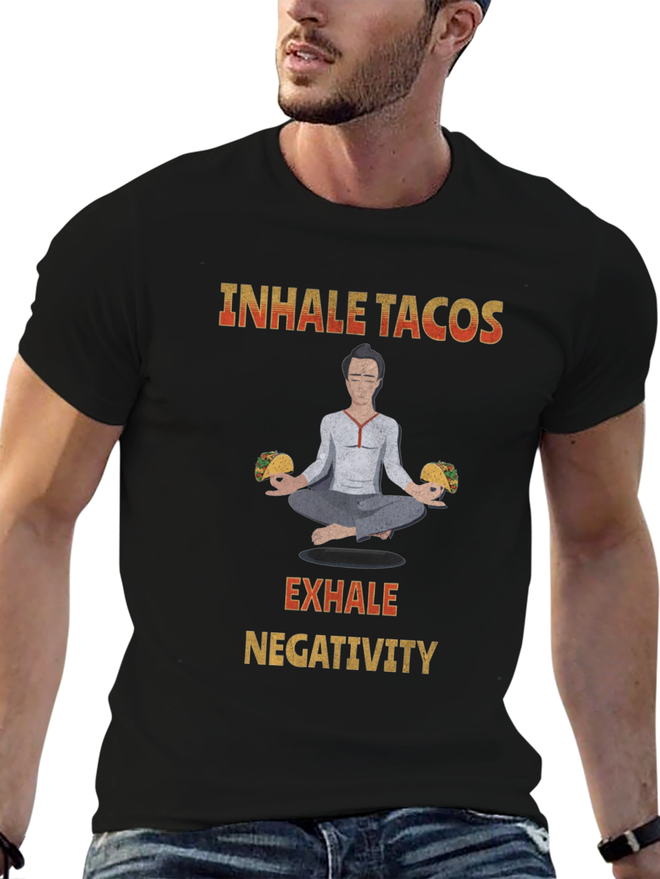 Inhale Tacos Exhale Negativity Graphic Tee