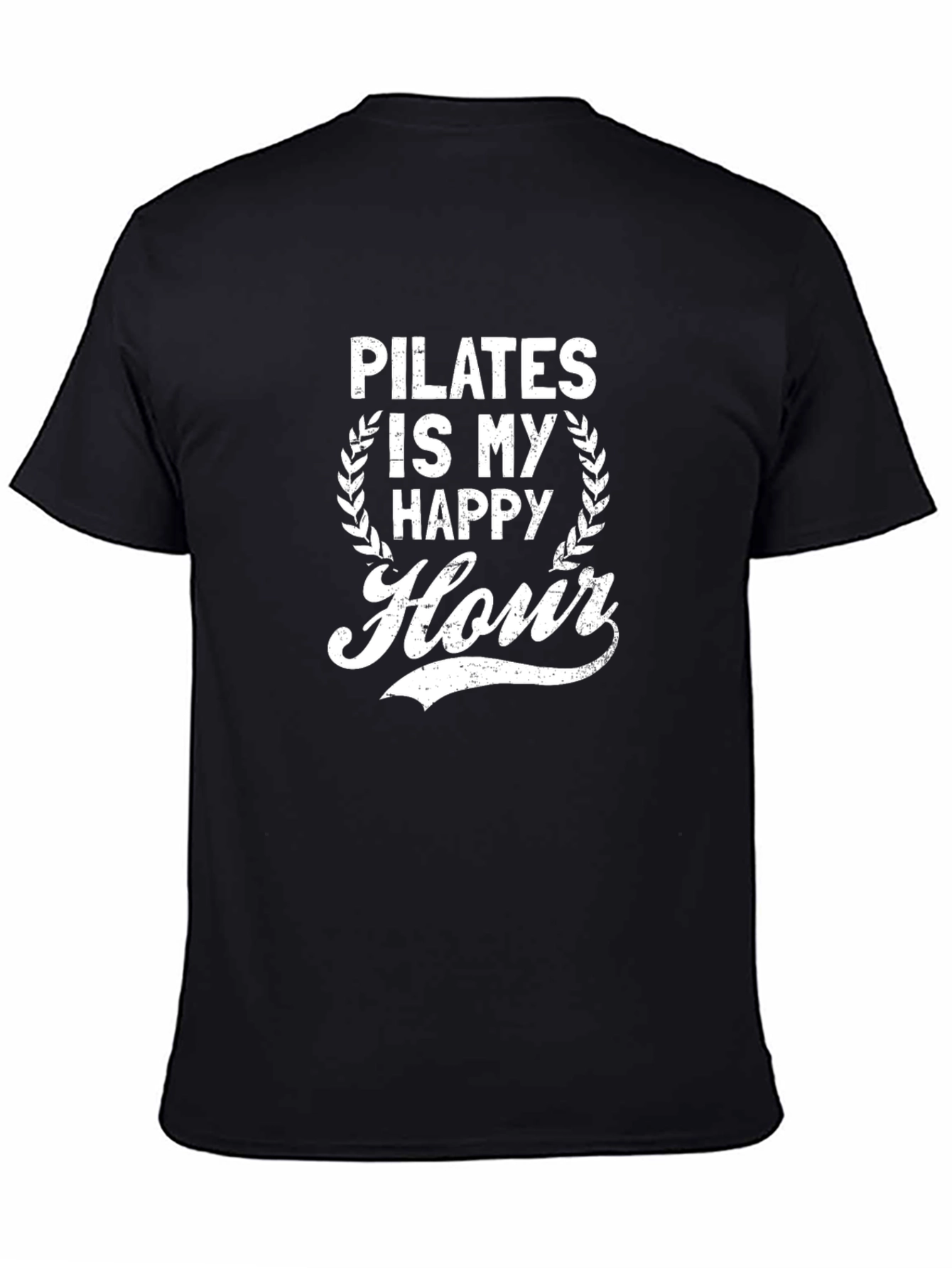 Pilates is My Happy Hour Black T-Shirt