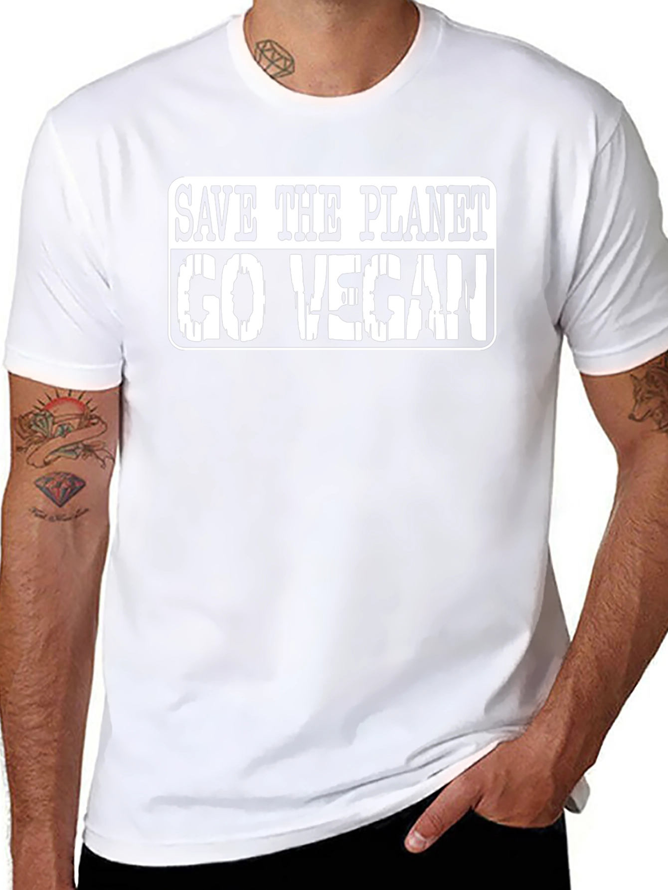 Save the Planet Go Vegan Graphic Tee